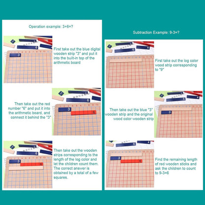 5 Pcs Addition And Subtraction Board - Wooden Subtraction Board,Calculation Board For Kids, Addition & Subtraction Board For Preschool Kid Fpgear