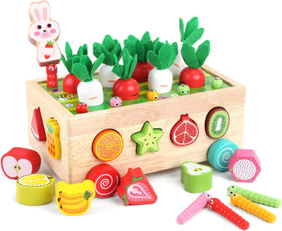 Fidtoy Farm Orchard Intelligence Car Wooden Learning Toy