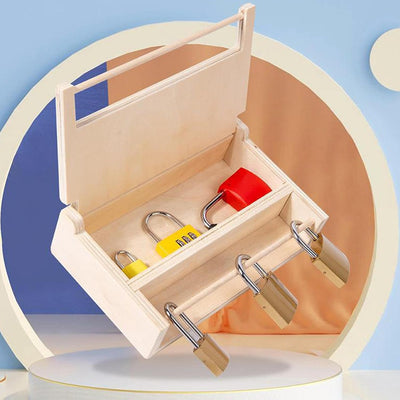 Cerradura y Juguete de Llave - Madera para desbloquear | Actividades de aprendizaje preescolar, materiales Montessori de madera y juguetes educativos para niños de Shakven