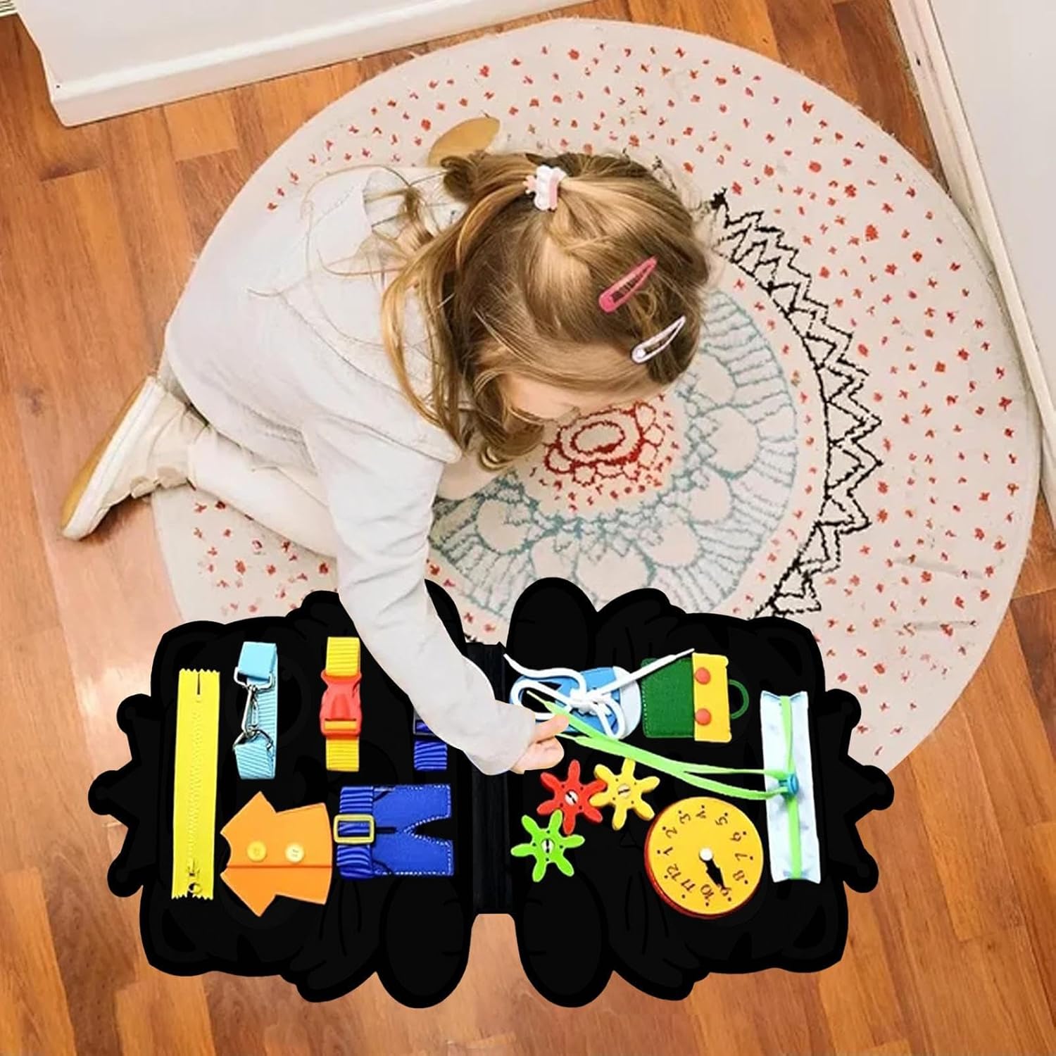 Tabla sensorial para niños - Tabla sensorial de actividades educativas | Tabla de actividades educativas de aprendizaje, juguete de viaje de animales, desarrollo de habilidades motoras finas Hondony