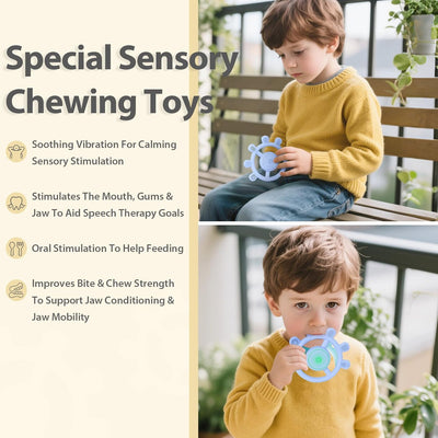 Juguete de mascar vibratorio sensorial para bebés para autismo y alivio de la dentición | Fidtoy