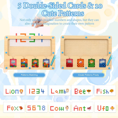 Fidtoy Magnetic Maze Montessori Toy for Toddlers Color Matching Alphabet Learning Board Fine Motor Skills Educational Puzzle Travel Quiet Toy Gift