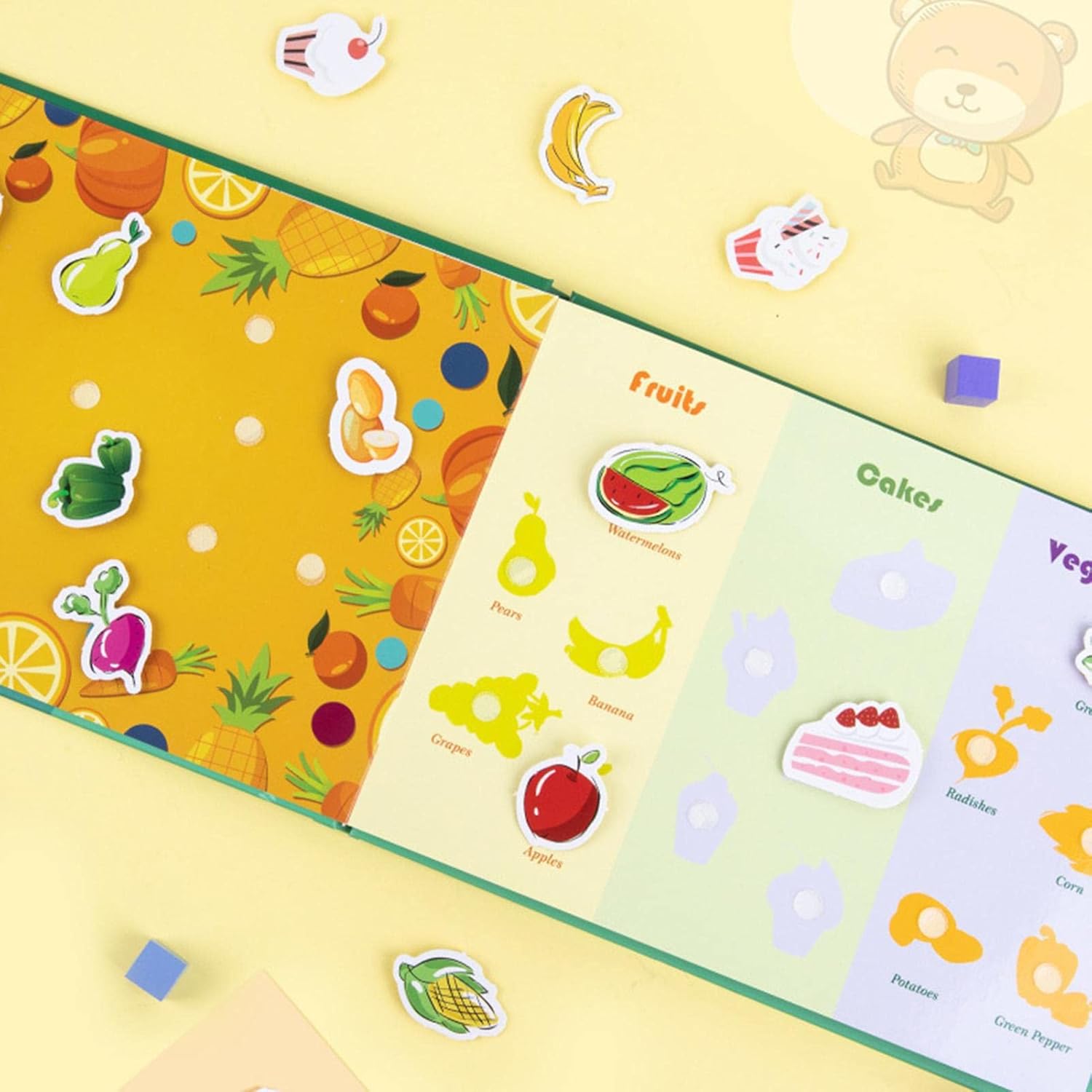Viagens genéricas Libro de pegatinas para niños - Pegatinas reutilizables para niños pequeños - Actividades de aprendizaje preescolar para que los niños desarrollen habilidades de aprendizaje, juguetes