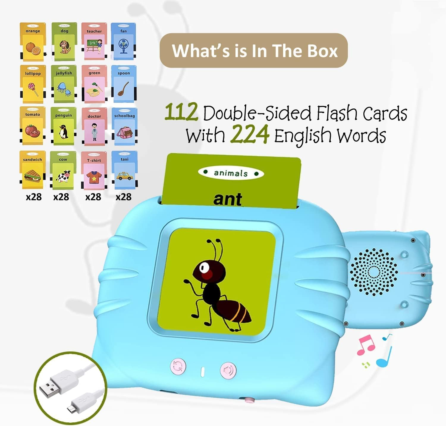 TibaToes™ Montessori Talking Flashcards