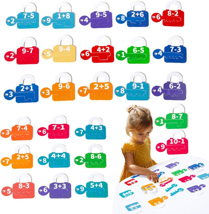 Contando labirinto, brinquedos de correspondência de letras | Brinquedos de emparelhamento de letras em formato de fechadura de | Brinquedo de atividade de quebra-cabeça educacional de cognição de cor