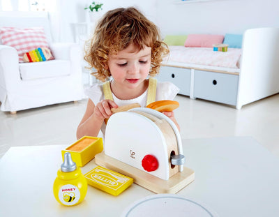 Fidtoy Wooden Pop Up Toaster Pretend Play Kitchen Toy Set