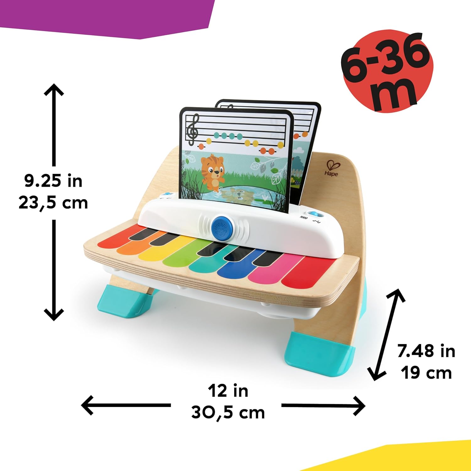 Fidtoy Wooden Touch Piano Musical Toy for Toddlers Early Learning