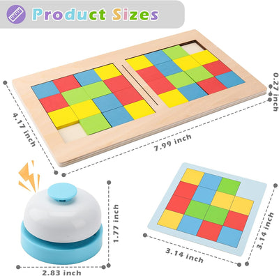 Fidtoy Colorful Rubik's Cube Battle Game for 2 Players Wooden Pattern Matching Puzzle Game