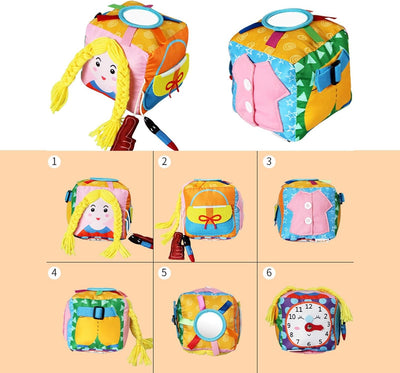 Juguete de caja de pañuelos, juguetes de aprendizaje para bebés de 6 a 12 meses - Caja sensorial con juguetes de actividades para bebés de animales de peluche - Juguetes educativos de animales