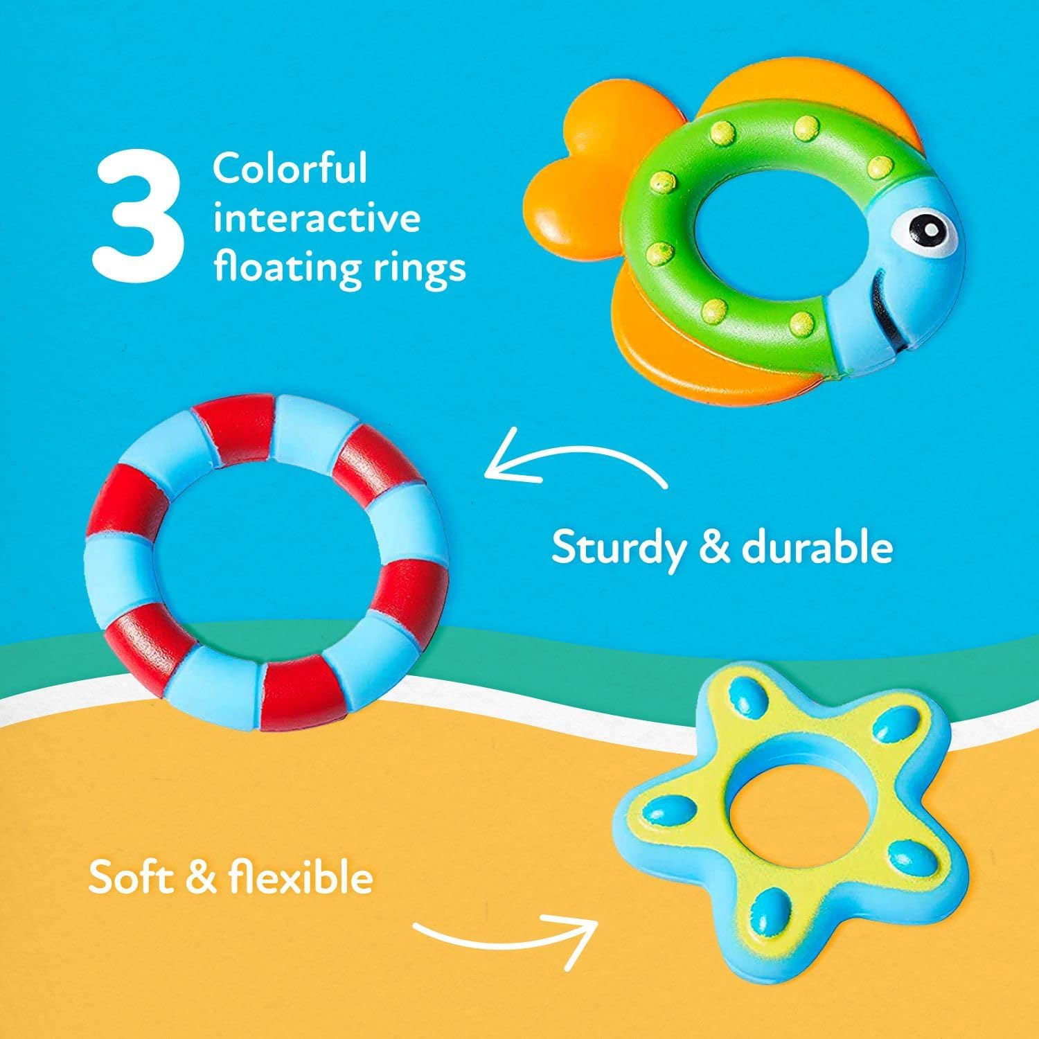 Lot de jouets de bain pieuvre Fidtoy pour tout-petits