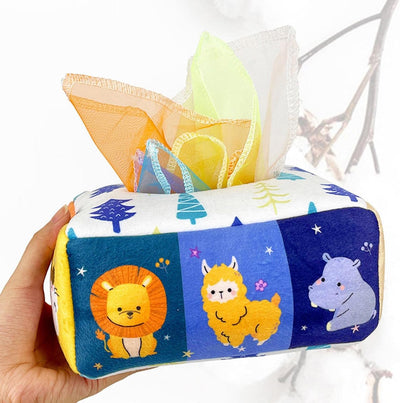 Fidtoy Montessori Tissue Box Toy for Babies – Sensory Pulling Box