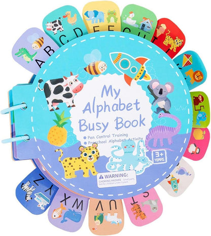 Alphabet Sticker Book, My First ABC Sticker Book, Busy Card Children's Book for Travel Toys
