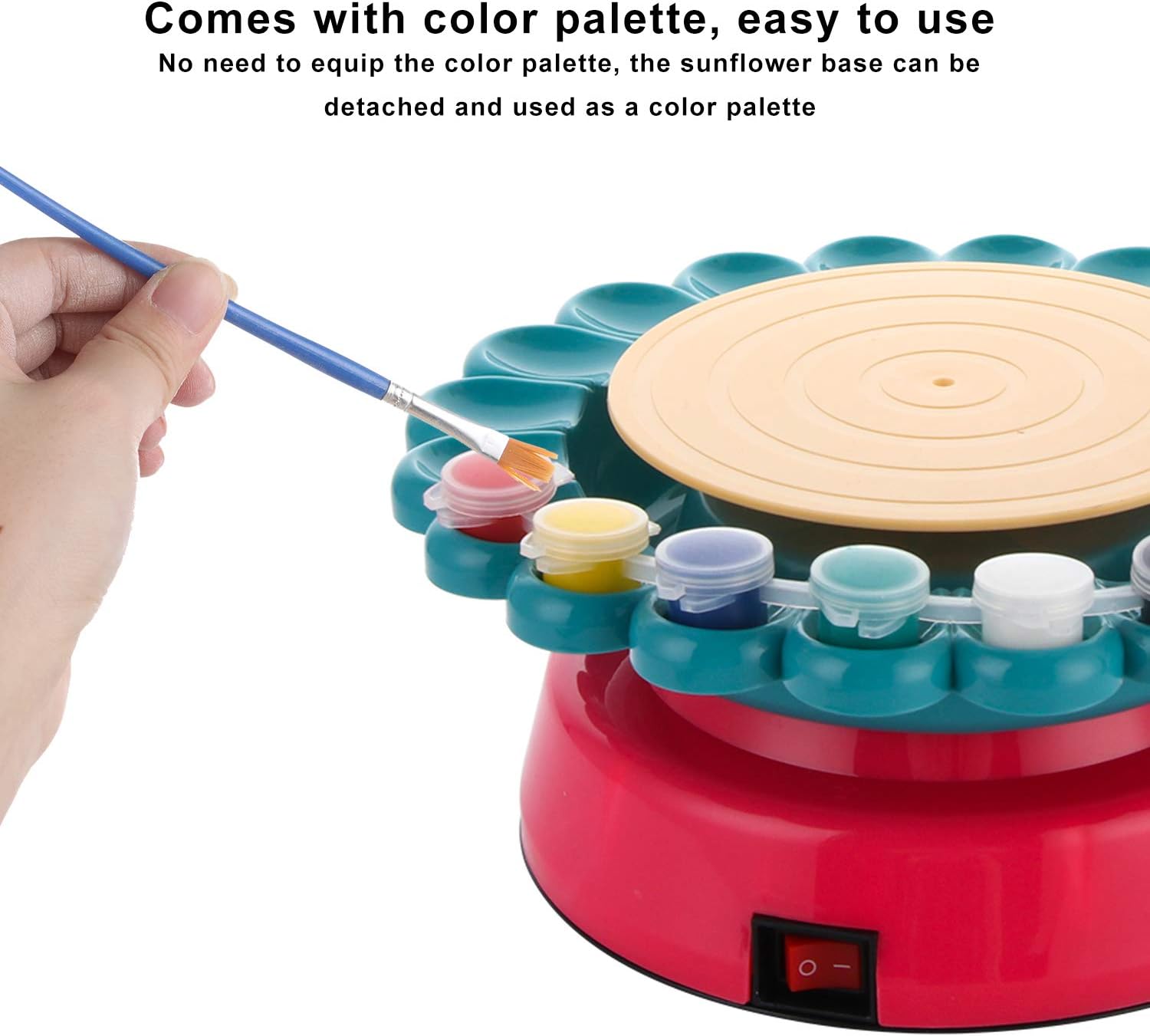 Fidtoy Electric Pottery Wheel Kit for Kids with Clay and Paints