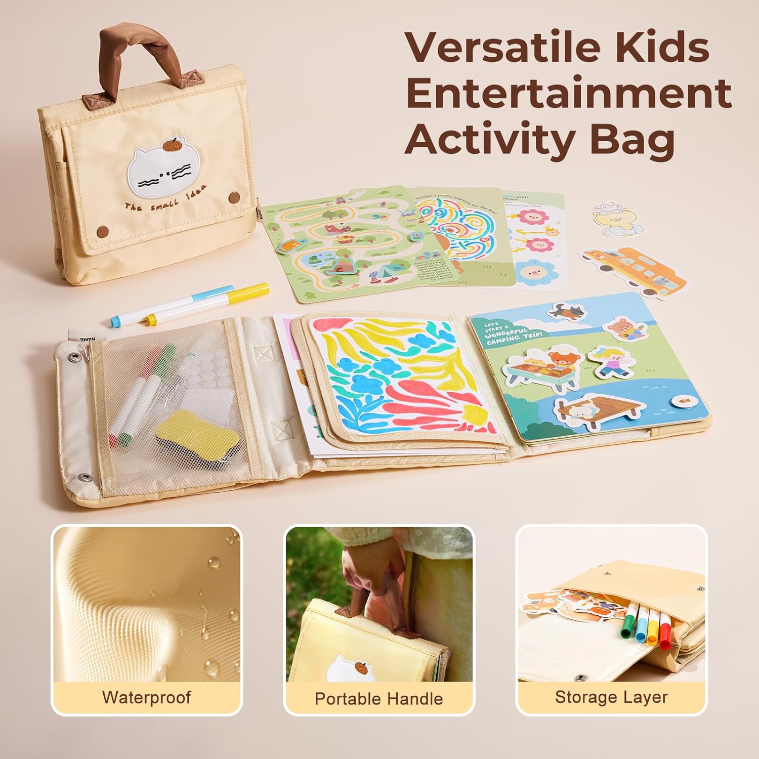 Jarmelo Travel Mate Activity Bag-Purring Kitten