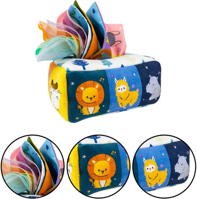 Fidtoy Montessori Tissue Box Toy for Babies – Sensory Pulling Box