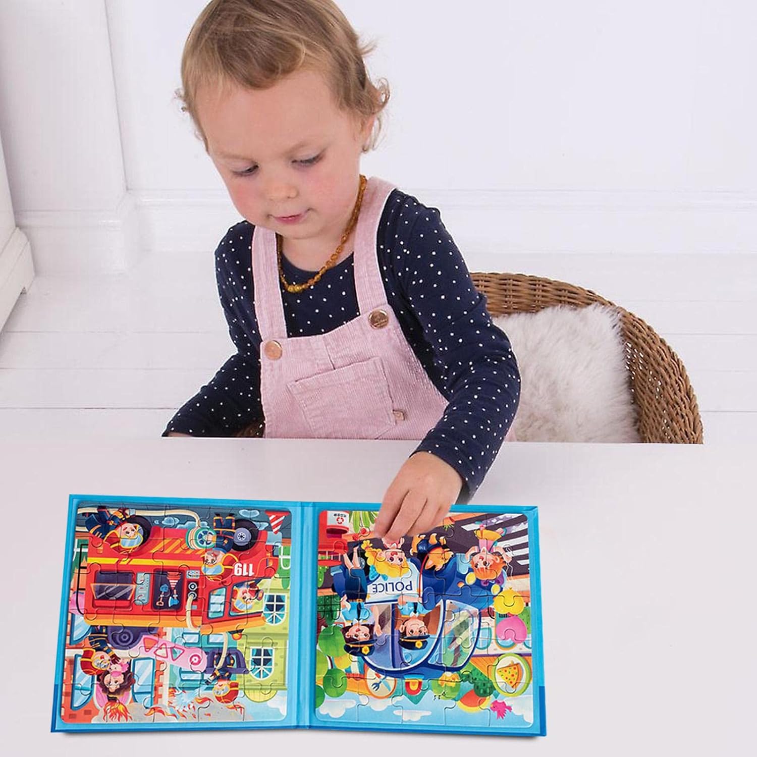 Magnetic Puzzle Book - Traffic Take Long Magnetic Jigsaw Puzzle | Animals Summer Toddler Puzzles Party Favors for 3-6 Years Old Girls and Boys by Bami