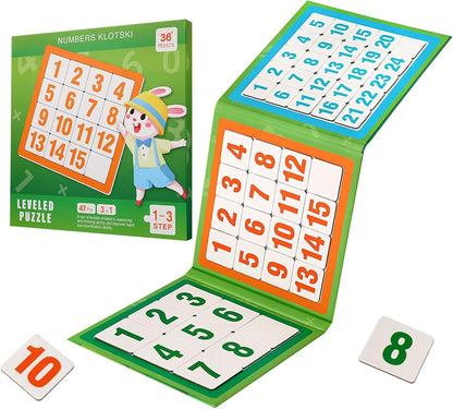 Sliding Puzzle - Magnetic Puzzle by Number for Kids | Puzzle Slide Number,r Puzzle Brain Teaser Toy Tangram Jigsaw Intelligence Puzzle Gift for Party