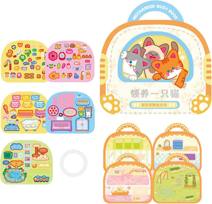 Books with gelatin stickers for children, books with gelatin stickers for children, Libtivo - Book with ambini co adhesive stickers for children aged 6 and up, books with reusable stickers, l