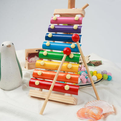 Fidtoy Xylophone en bois pour enfants de 3 ans et plus, instrument de musique Montessori