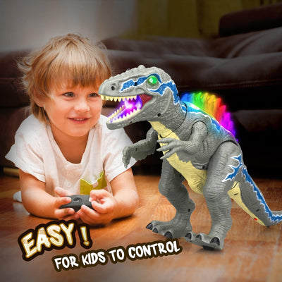 Jouet Dinosaure Télécommandé Fidtoy avec Vaporisation de Brume pour Enfants