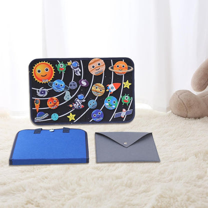 ATORSE Montessori Toy Early Education Portable Hand Eye Coordination Busy Board Set Sky