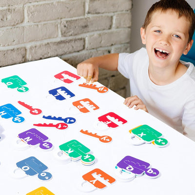 Fidtoy Wooden Lock Matching Toy Montessori Key Puzzle Educational Toy for Kids Color Recognition Math Learning Fine Motor Skills Logic Game