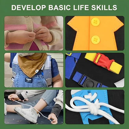 Tabla sensorial para niños - Tabla sensorial de actividades educativas | Tabla de actividades educativas de aprendizaje, juguete de viaje de animales, desarrollo de habilidades motoras finas Hondony