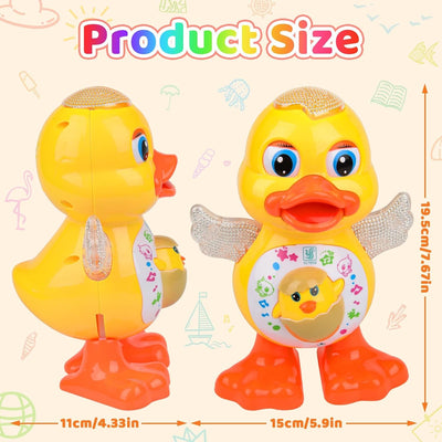 Fidtoy Musical Dancing Duck Toy with Lights and Music – Interactive Moving Duck Toy for Toddlers and Kids