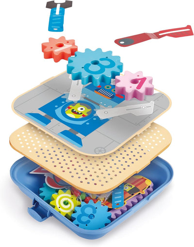 Fidtoy Gear Building STEM Toy Set Kids Pegboard Engineering Kit