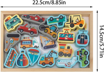 Juego De Pesca Magnético, Juego De Pesca 2 En 1 para Niños De Madera, Juegos De Pesca De Madera Seguros con Peces Vivos, Juego De Pesca Educativo para Niños En Casa, Regalo Interior Al Aire Libre