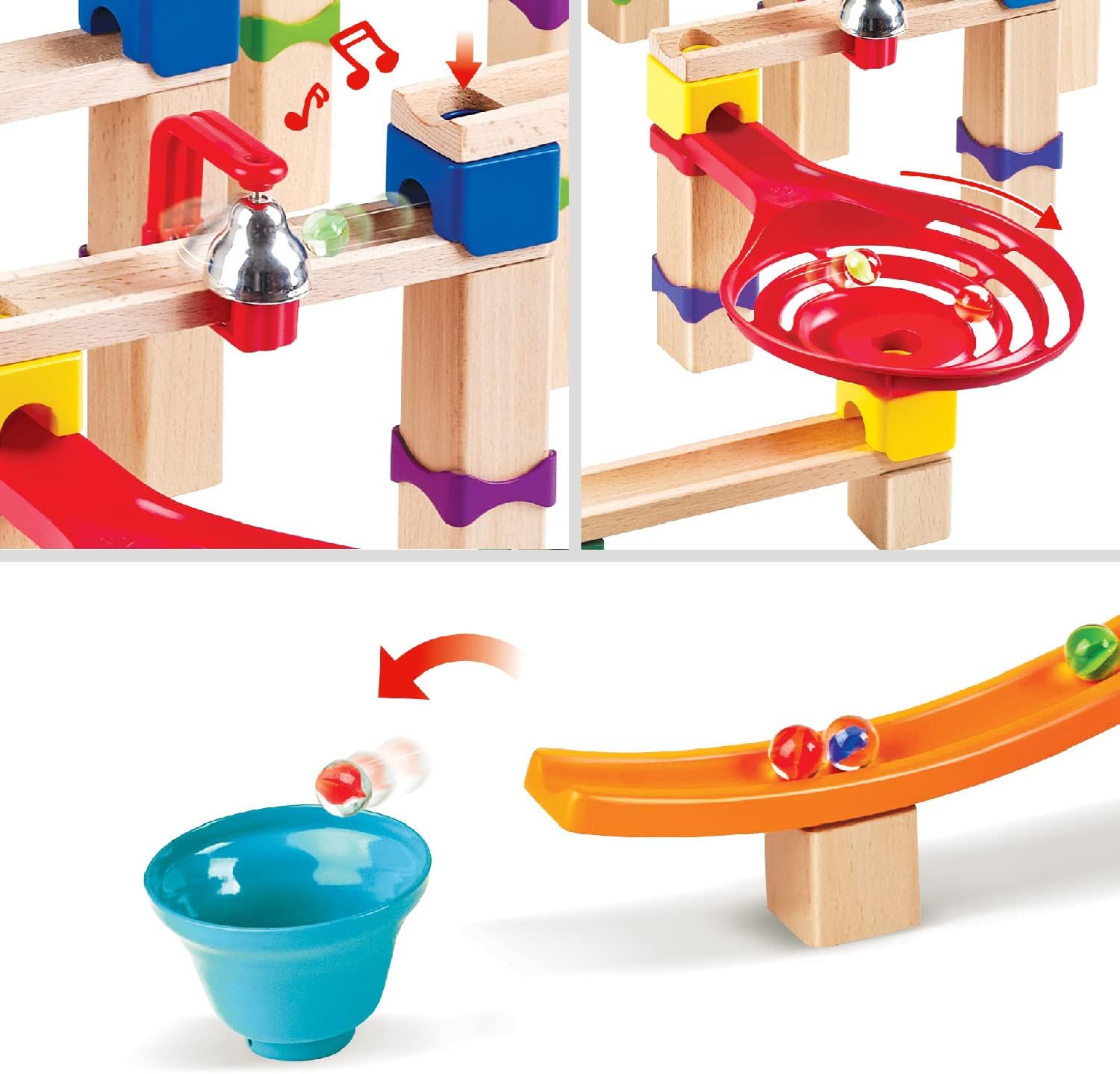 Fidtoy Marble Run Pista de Carreras de Canicas DIY para Niños de 3+ años