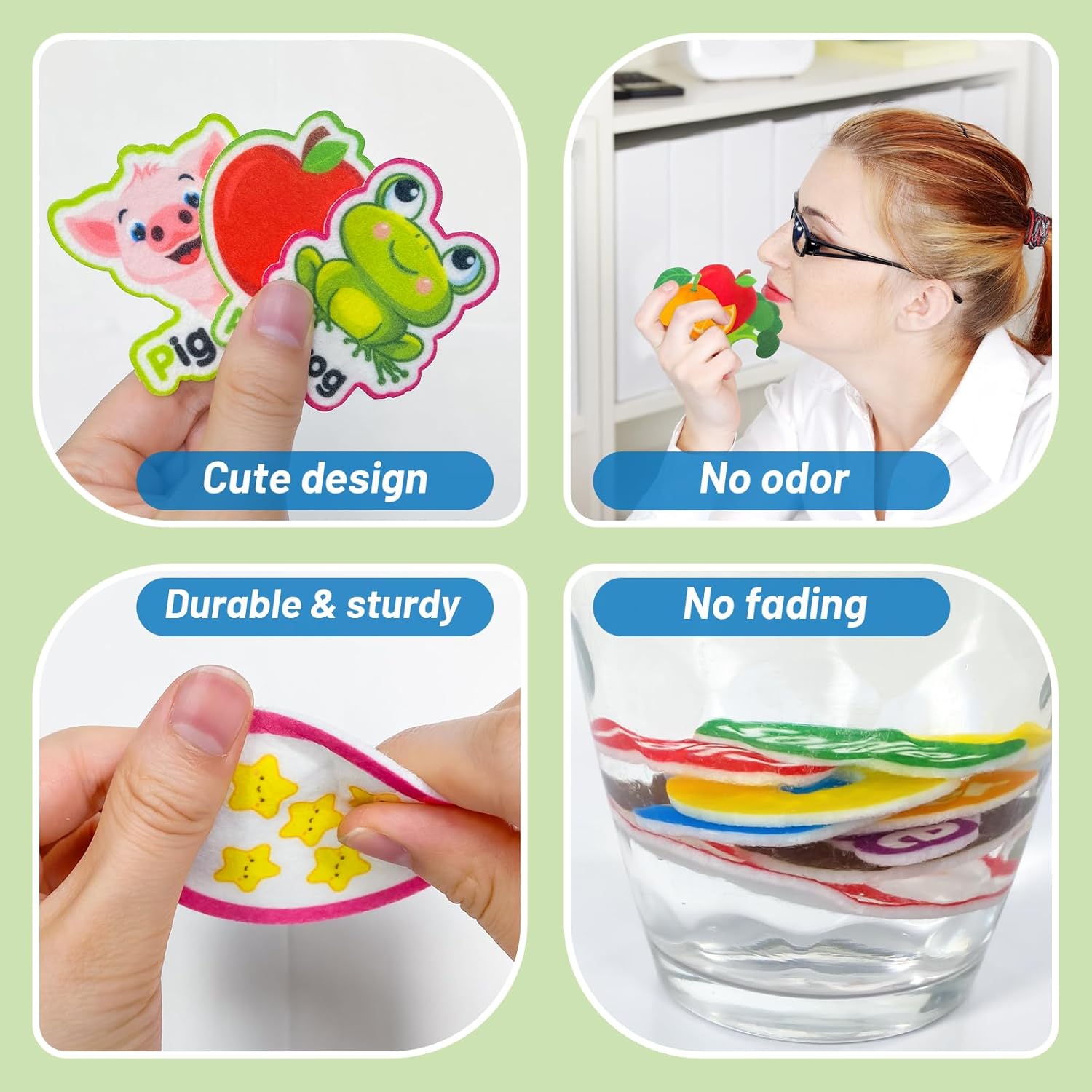 PENGFULL 5 Felt Learning Pieces Set,Alphabet Letters Fruits and Vegetables Numbers Community Helpers Transportation Learning Pieces,for Felt Flannel Board, for Toddlers Kindergarten Preschool