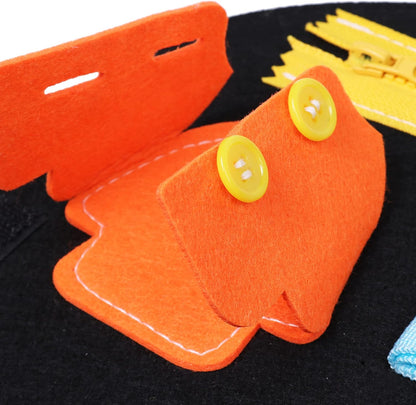 ALLABC Busy Board Montessori Juguetes para niños pequeños, juguete de tabla de actividades sensoriales de elefante, libro silencioso, aprendizaje educativo de viaje, desarrollo preescolar, habilidades motoras juguetes para niños y niñas (elefante)