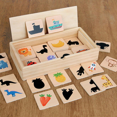 Lyla Wooden Shadow Puzzle Game Board Game for Boys Girls 3 4 5 Years Old Toddlers