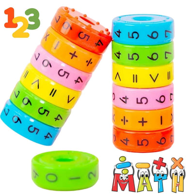 Fidtoy Mini Rotating Magnetic Math Operation Wheel for Kids Hands On Arithmetic Learning Toy Age 3+