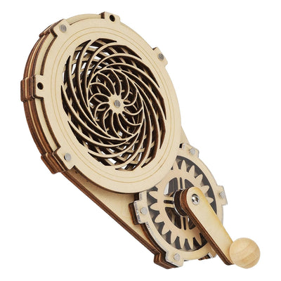 TARSHYRY DIY Wooden Hand Crank Gear Toy for Children Kids, Early Educational Puzzle Stimulate Imagination, Creative Wooden Model for Boys/Girls