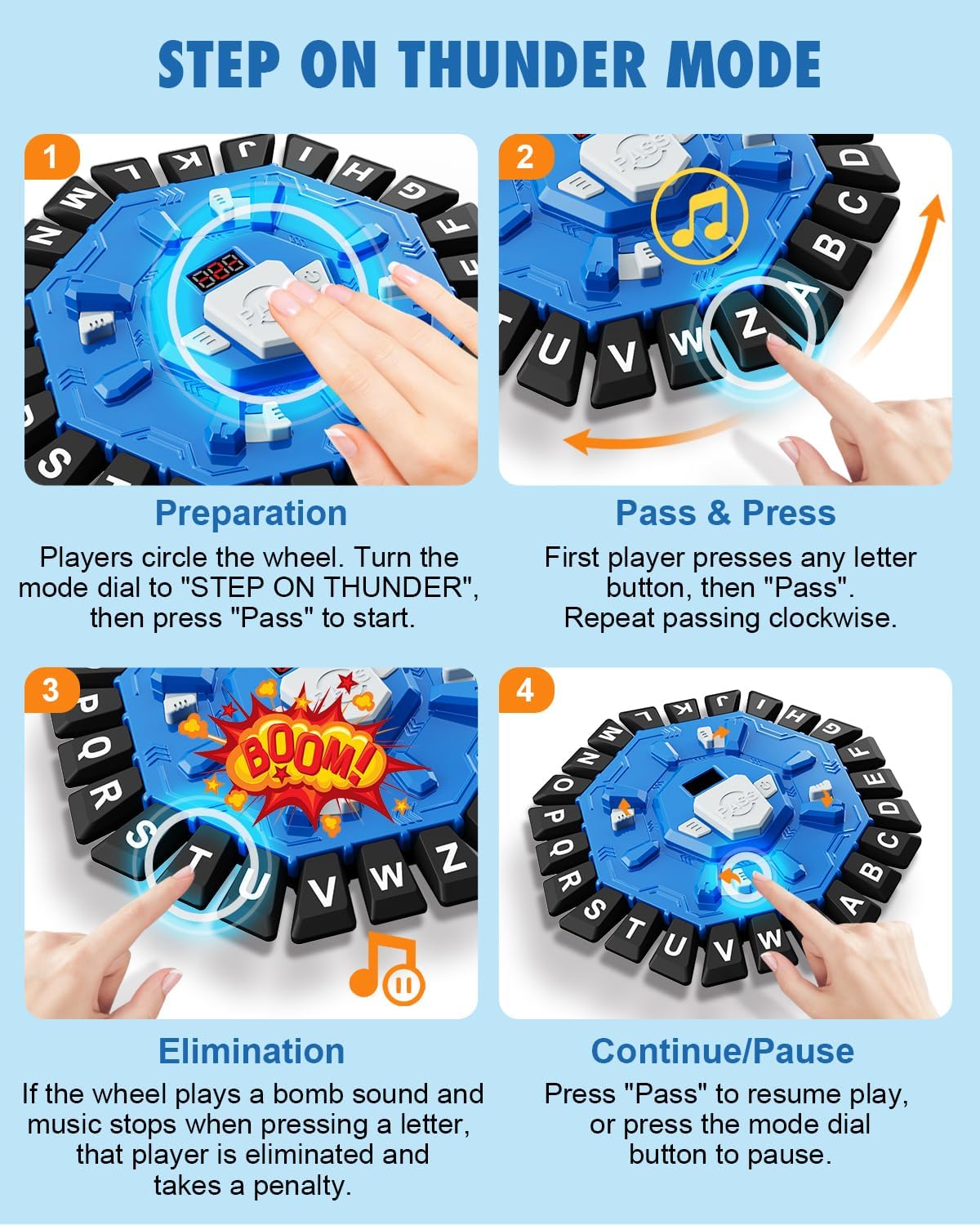 Fidtoy Fast-Paced Word Board Game for Kids and Adults, 10-Second Category Letter Game with LCD Timer, Family Vocabulary Party Game for 2–8 Players