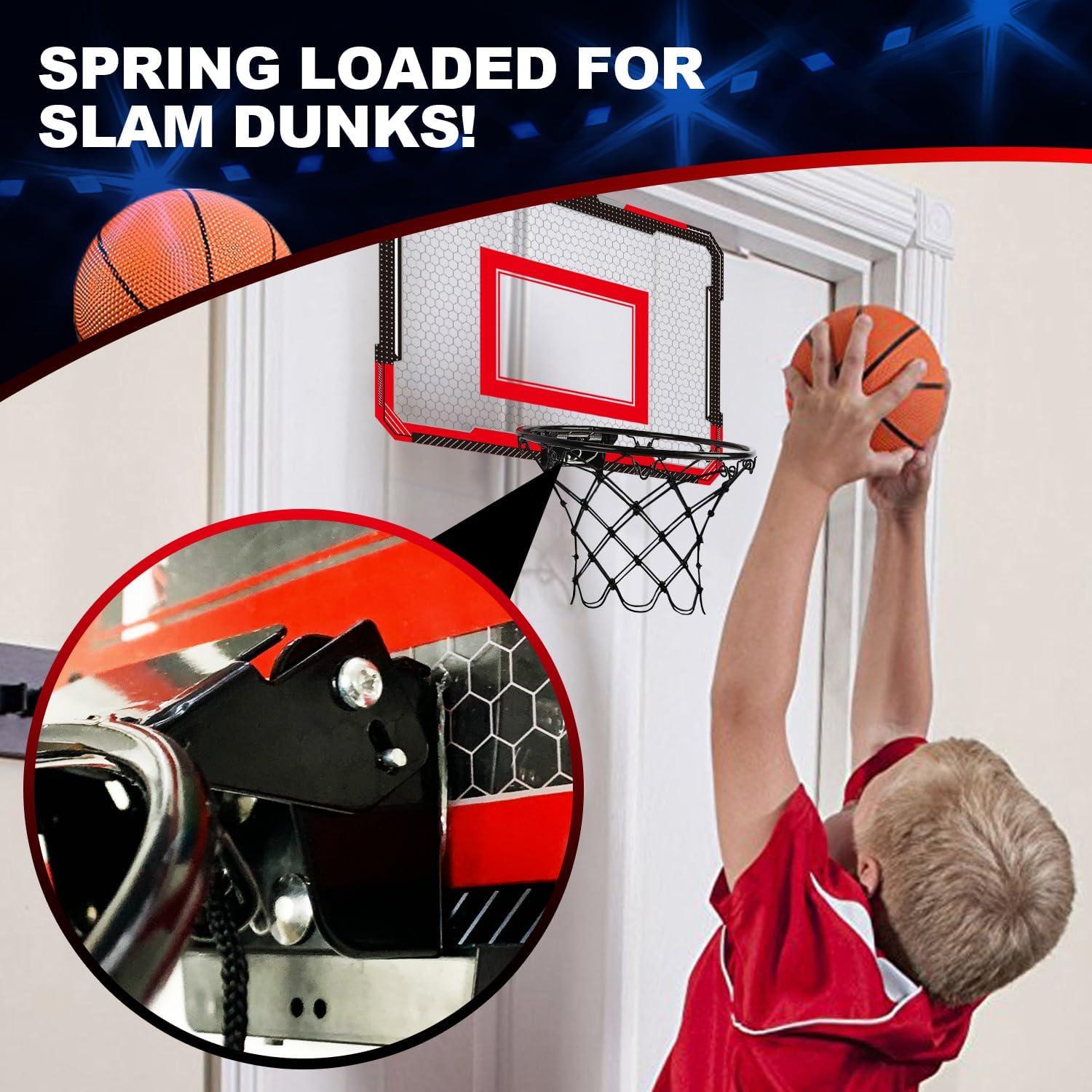 Fidtoy Indoor Mini Basketball Hoop Set with 4 Balls