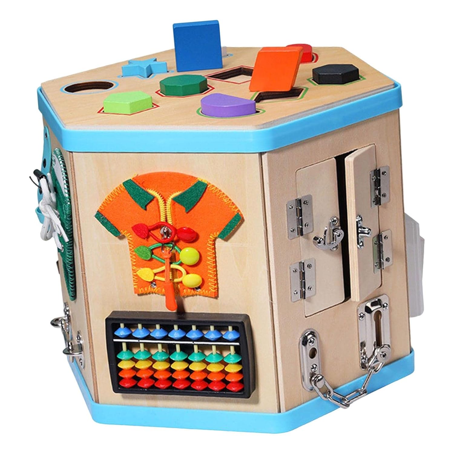 Portable Basic Motor Skill Activity Board for Kids 1-2 Years Old Great Gift Six Sides | Educational | Other Educational Toys