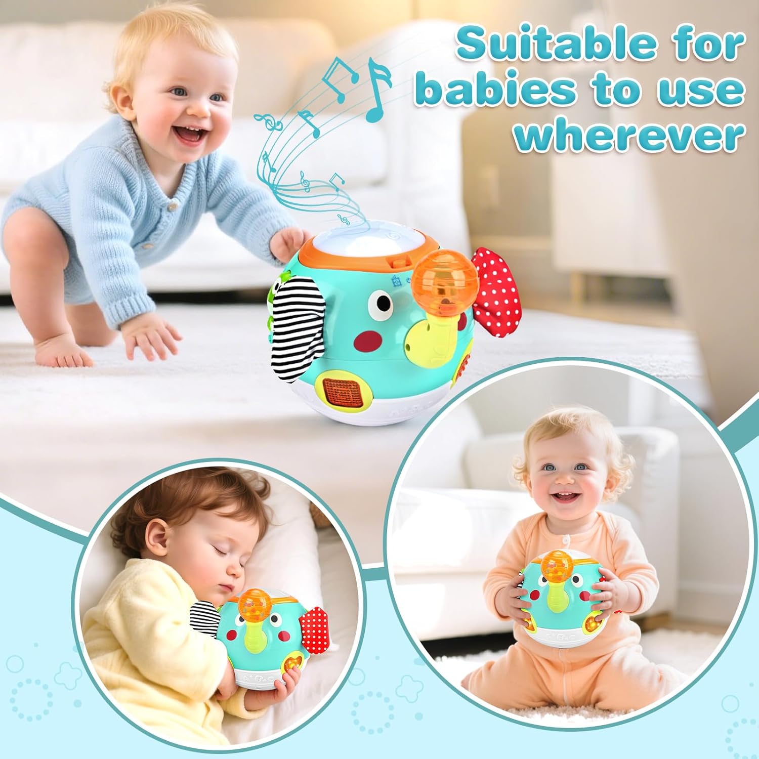 Fidtoy – Jouet interactif éléphant qui rampe et danse