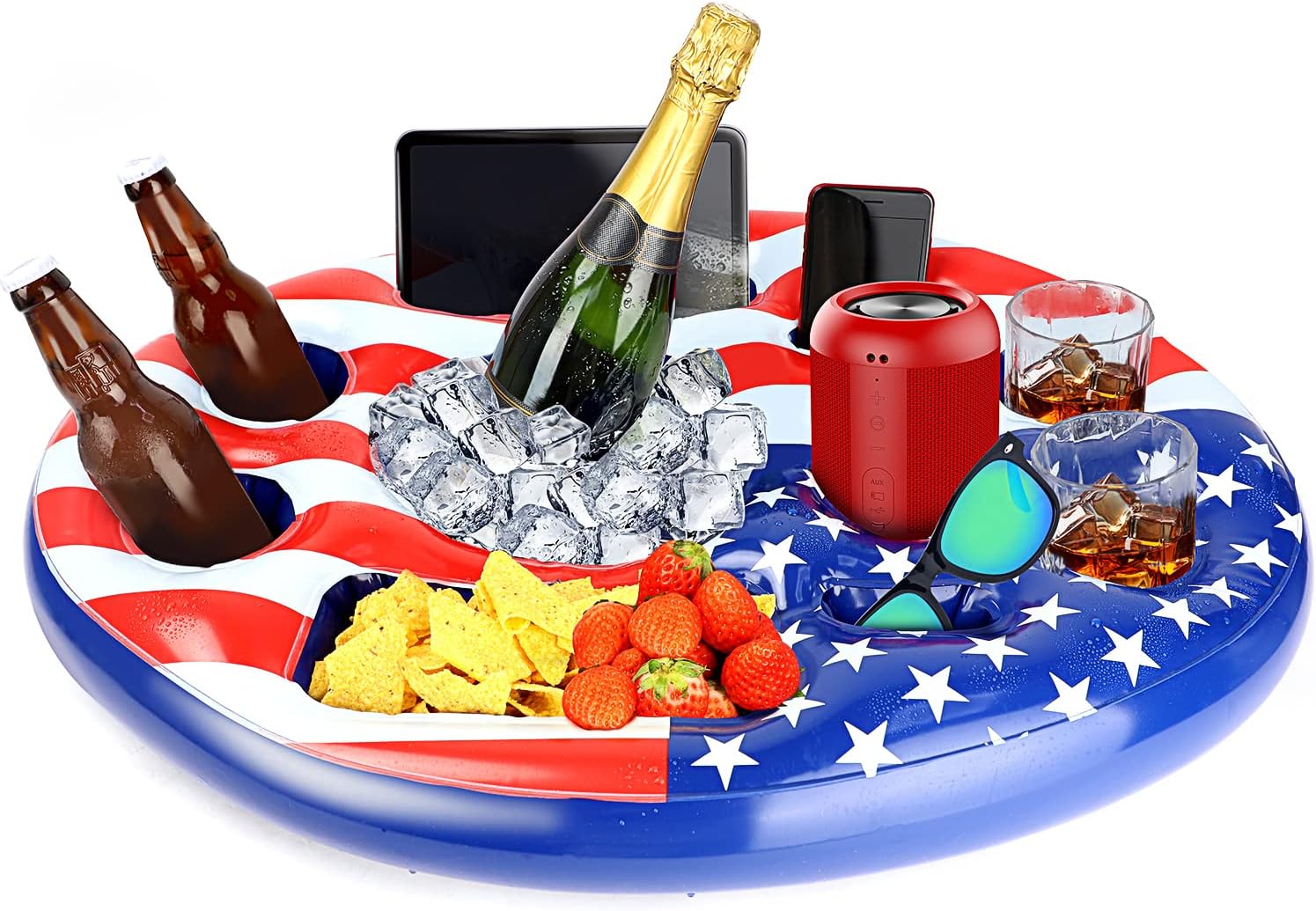 Fidtoy Floating Drink Holder for Pool Parties with 10 Holders