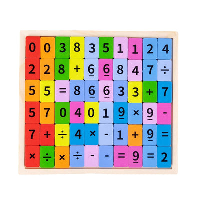 Fidtoy 2in1 Multifunctional Math and Spelling Eliminate the Game, Wooden Double-Sided Number and Letter Learning Board, Montessori Early Education Toy Ages 2-6