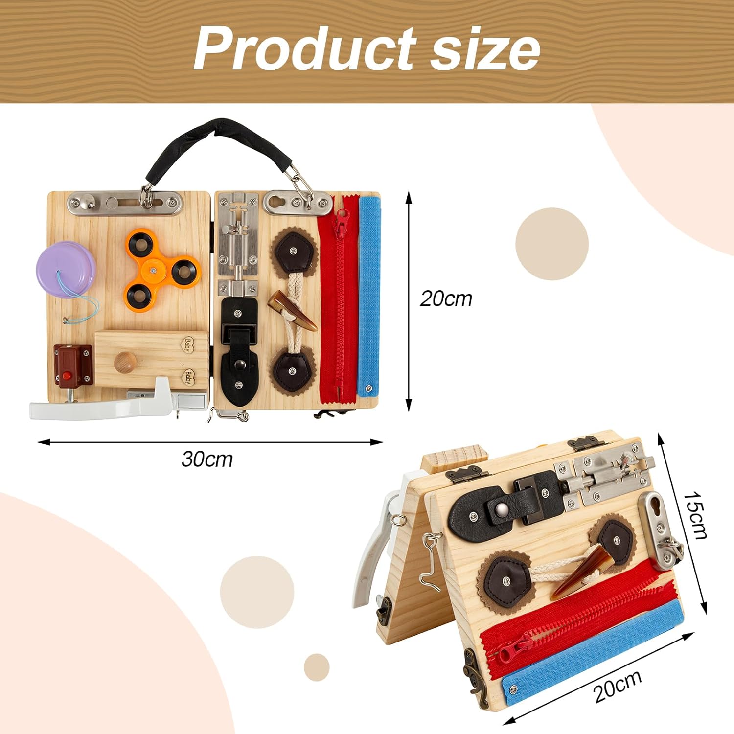 Dementia Activities for Seniors,Dementia Products for Elderly,Busy Board for Adults with Dementia,Fidget Games for Seniors,Sensory Toy for Alzheimer's Patient,Fidget Board,Dementia Gifts
