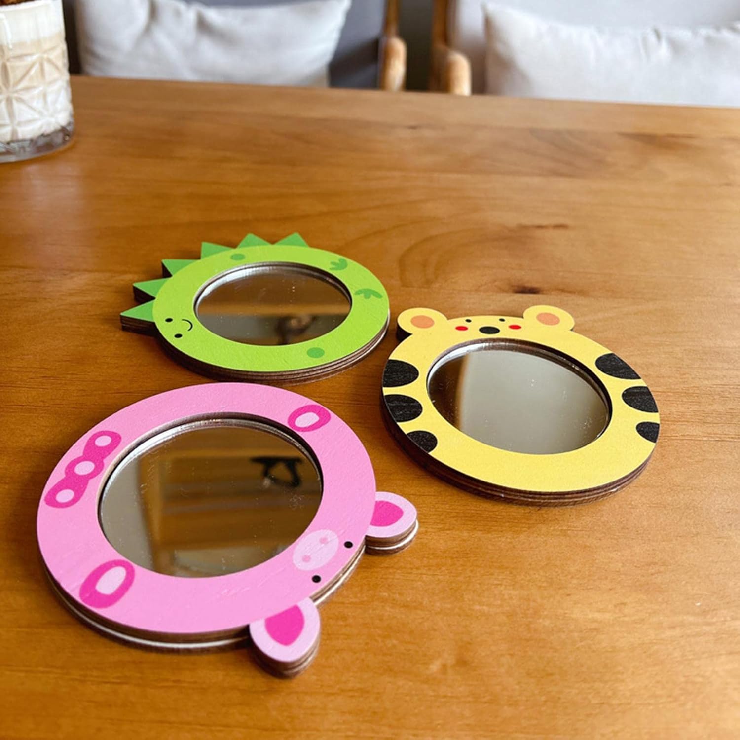 UJEAVETTE Sensory Board Toy Parts Early Education Toys for Cognition Games Unisex Mirror Pink