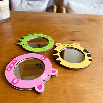 UJEAVETTE Sensory Board Toy Parts Early Education Toys for Cognition Games Unisex Mirror Pink