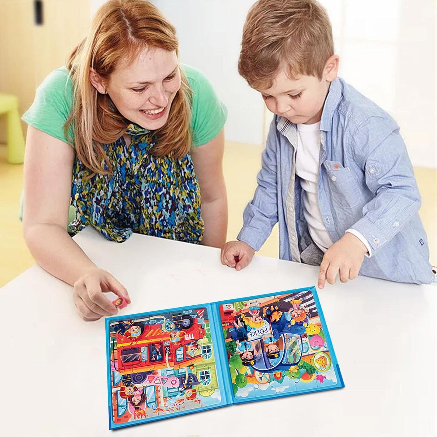 Magnetic Puzzle Book - Traffic Take Long Magnetic Jigsaw Puzzle | Animals Summer Toddler Puzzles Party Favors for 3-6 Years Old Girls and Boys by Bami