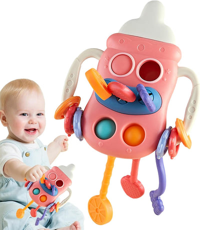 Fidtoy Silicone Pull String Sensory Toy for Babies 0-12 Months