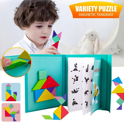 Fidtoy Magnetic Tangram Puzzle for Kids – STEM Learning, Creativity, and Fine Motor Skills