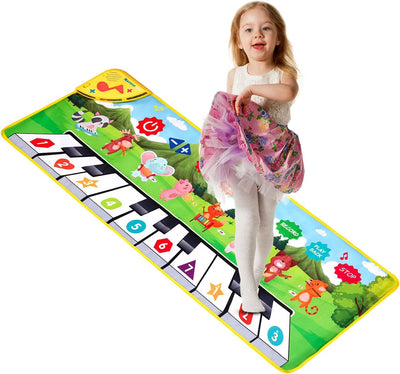 Fidtoy Musical Piano Mat for Babies and Toddlers – Interactive Floor Play Mat with Lights and Sounds