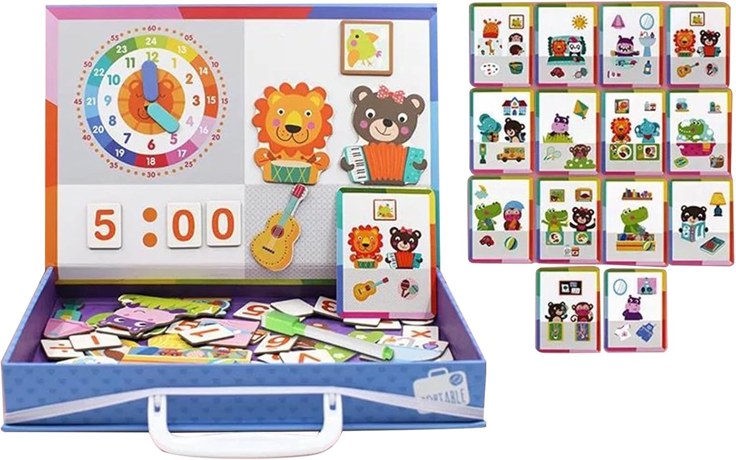 Magnetic Travel Game Face Dress Up, Magnetic Book Crazy Faces Child, Magnetic Educational Game, Develops Fine Motor And Imagination, For Ages 3 4 5 6 Years Old House Preschool Classroom